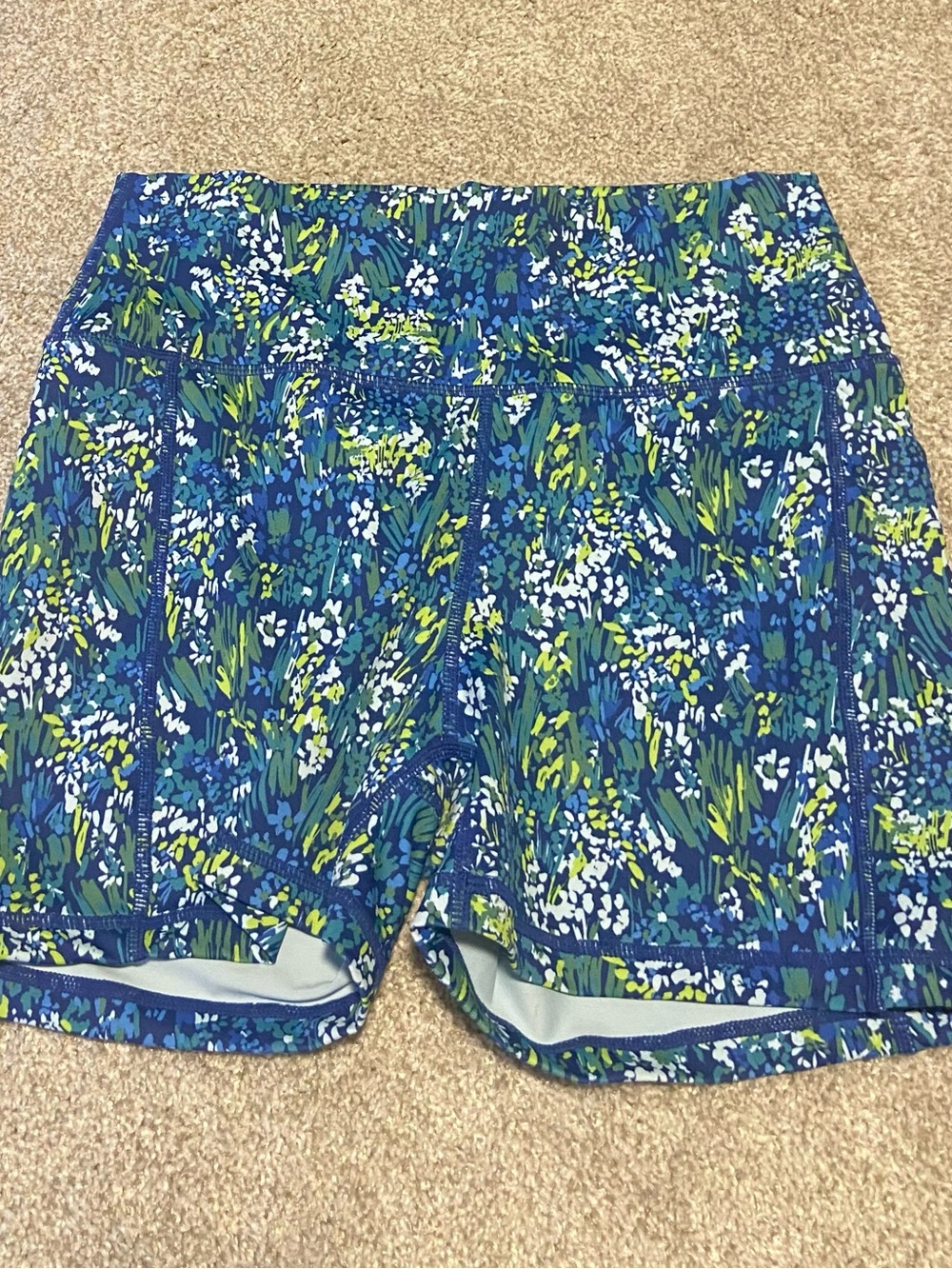 Senita Athletics Blue Floral-Print Women's Rio Shorts